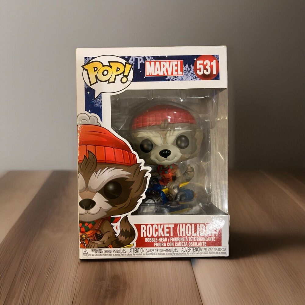 Funko Marvel Rocket Raccoon on Sled Holiday Edition #531